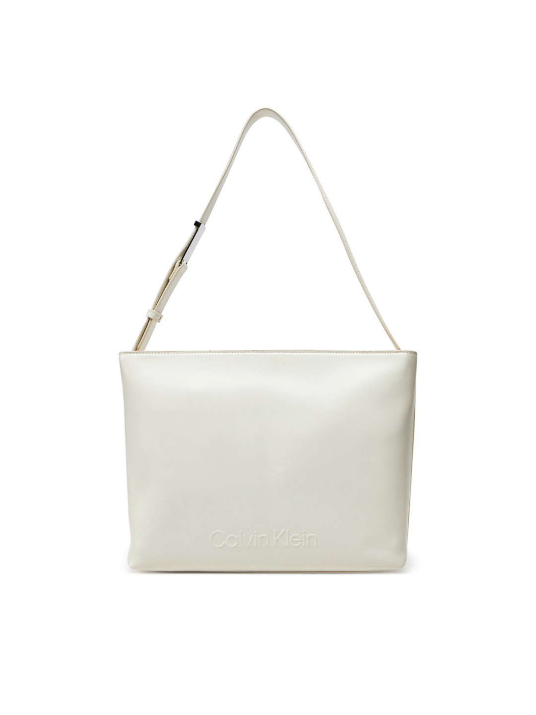 Calvin Klein Kabelka Embossed Logo Medium Shopper K60K613172 Écru